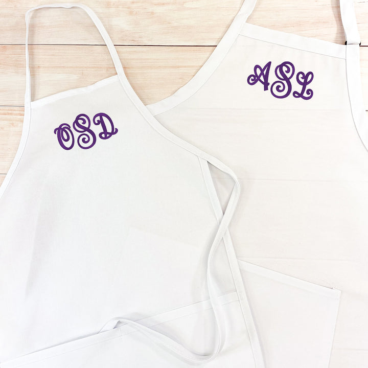 Personalized Monogrammed Kitchen Apron - 10 Colors